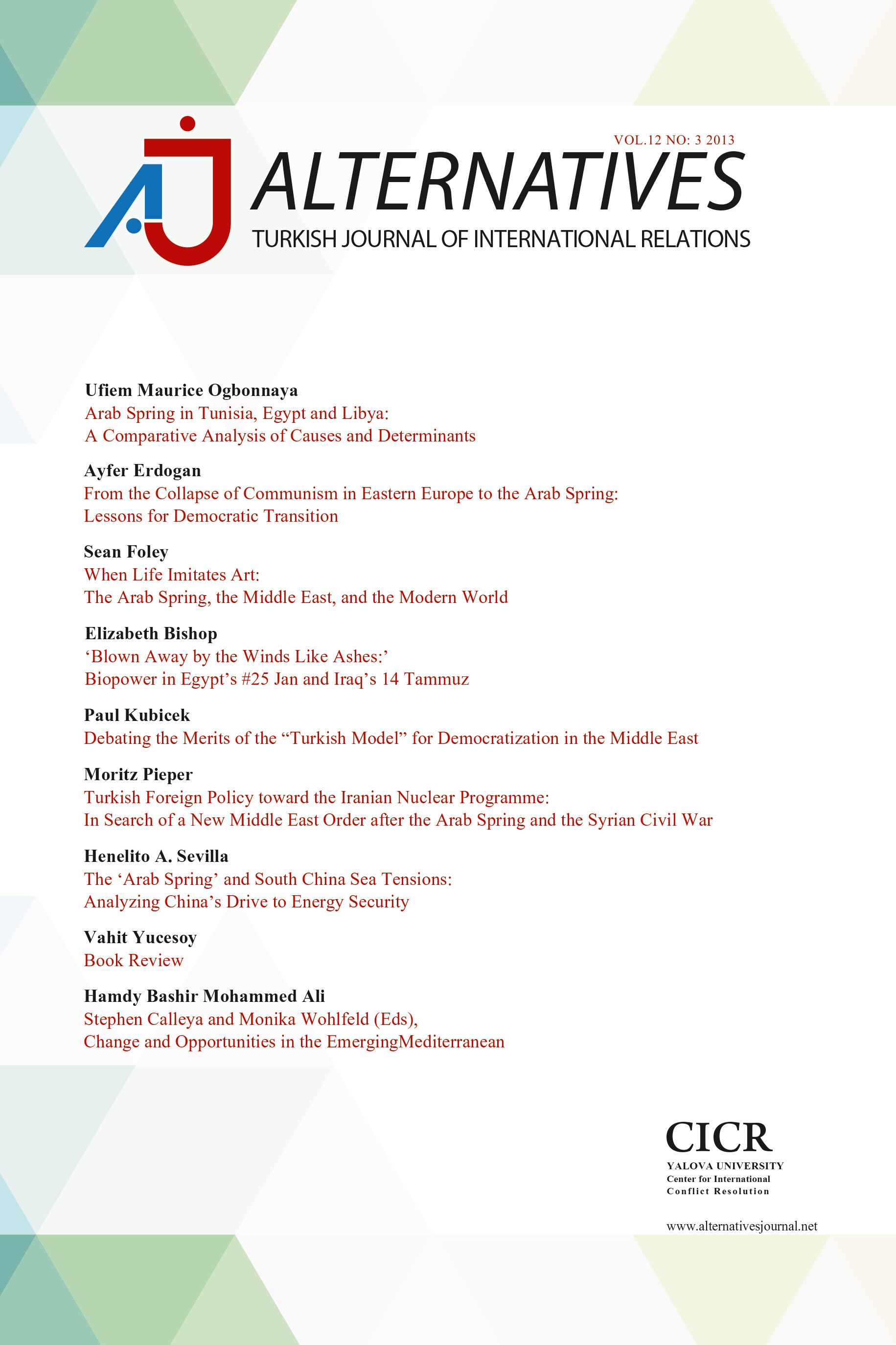 Alternatives :Turkish Journal Of International Relations